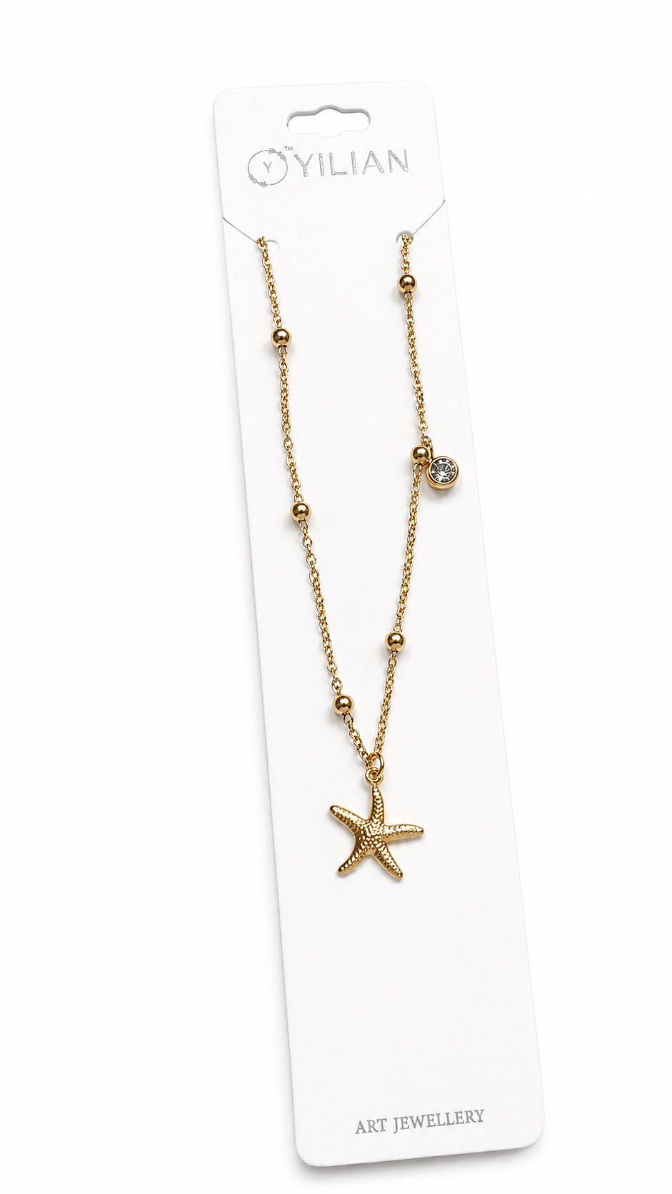 Anti tarnished starfish pendant necklace-chain