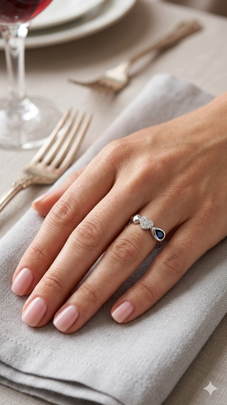 925 sterling silver heart ring