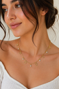Anti tarnished cat charms necklace-chain