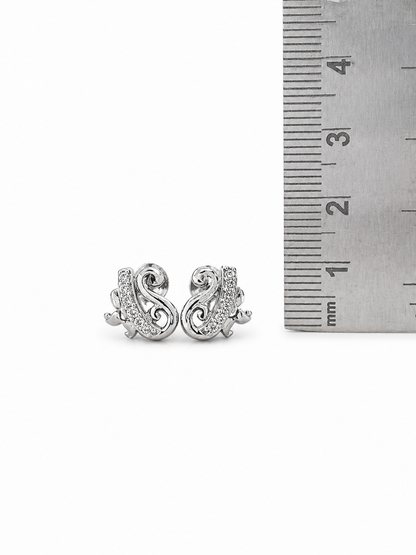 925 sterling silver peacock earrings