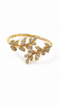 Anti tarnished korean style leaf ring