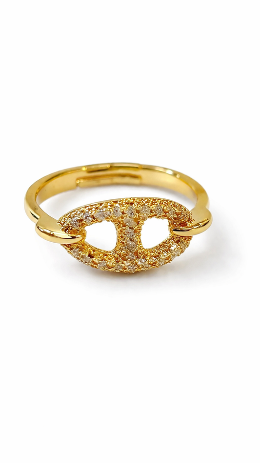 Anti tarnished korean style ring