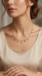 Anti tarnished star charms necklace-chain