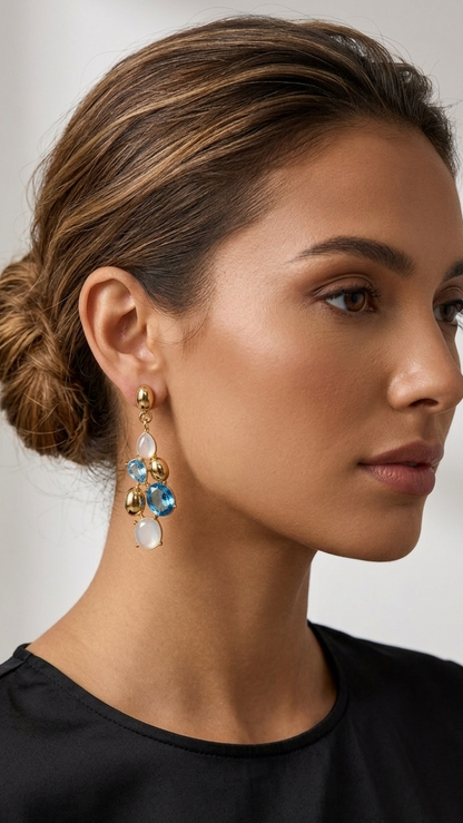 Anti tarnished statement earrings