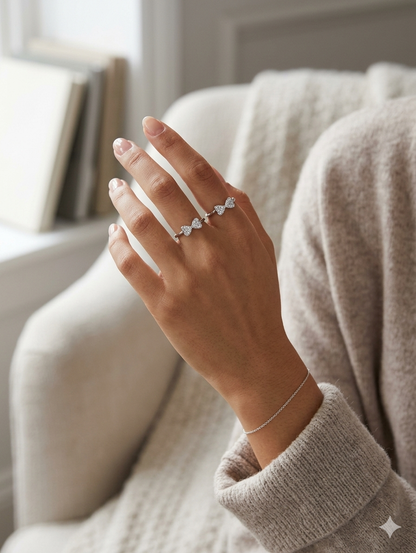 Rivia 925 sterling silver jewellery ring | gifts for besties, girlfriends, or any women in your life | with 925 stamp