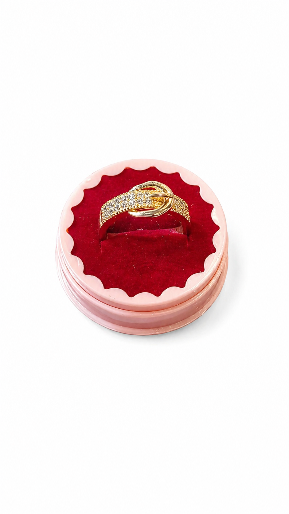 Anti tarnished korean style belt style ring