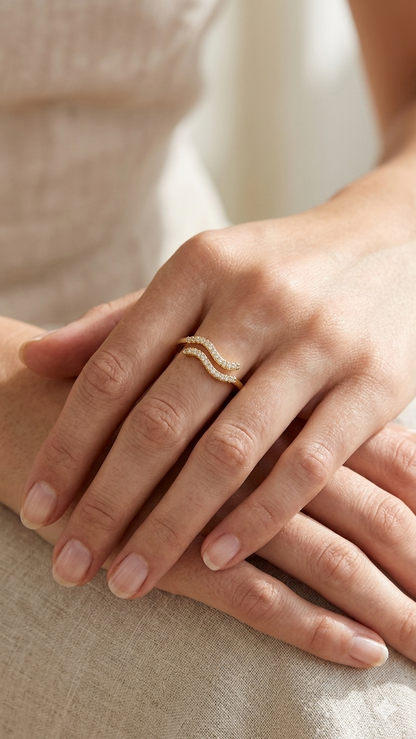 Anti tarnished korean style ring