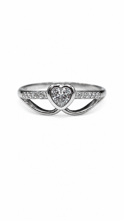 925 sterling silver heart ring