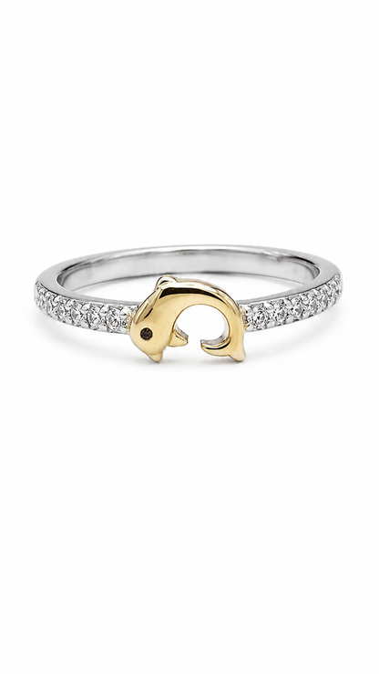 925 sterling silver dolphin ring