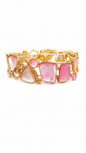 Anti tarnish link style stretch bracelet for women