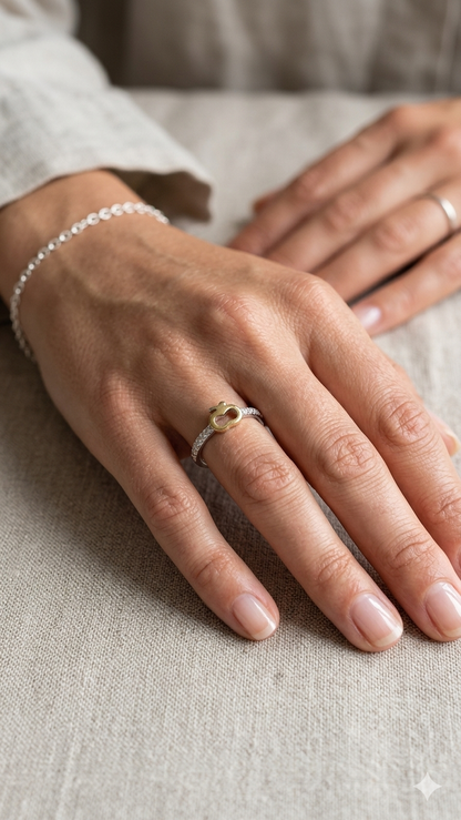 925 sterling silver apple ring
