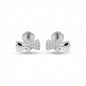 925 sterling silver bow stud earrings