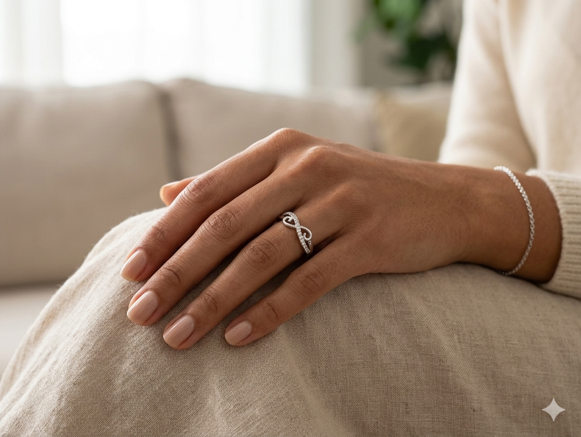 Rivia 925 sterling silver jewellery ring | gifts for besties, girlfriends, or any women in your life | with 925 stamp