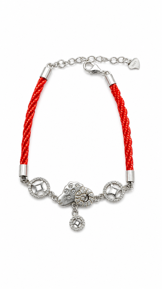 925 sterling silver charms with rope bracelet