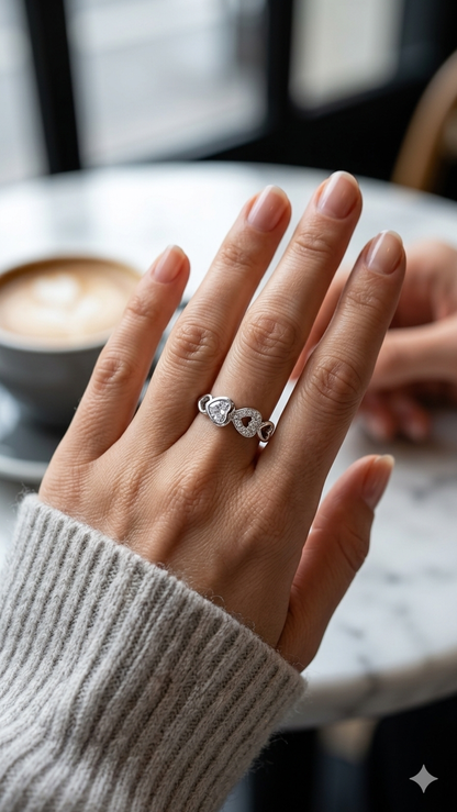 925 sterling silver heart ring