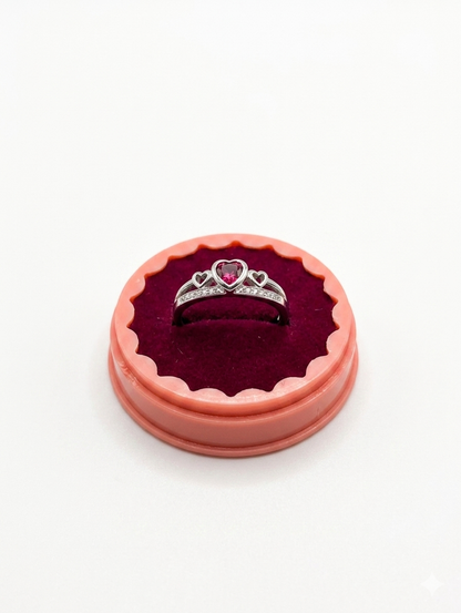 925 sterling silver heart ring