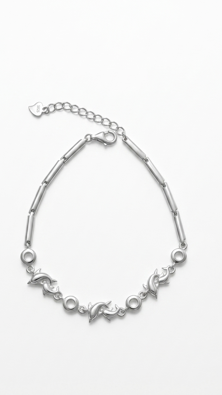 925 sterling silver dolphin bracelet