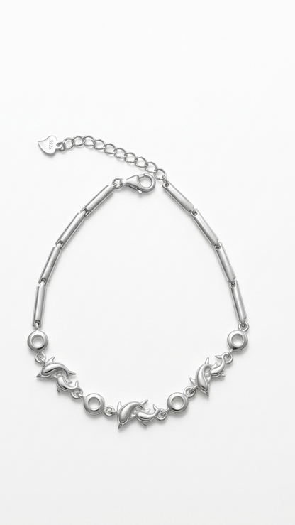 925 sterling silver dolphin bracelet