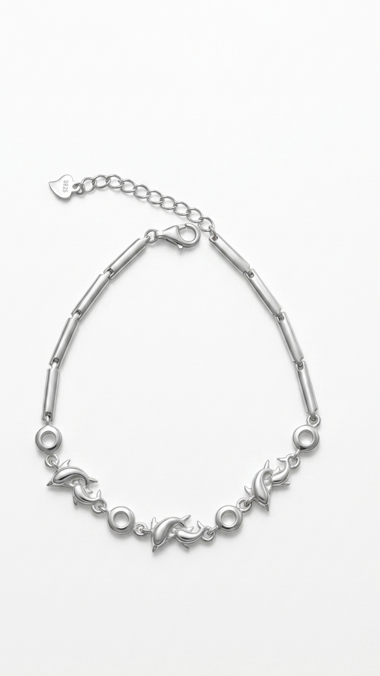 925 sterling silver dolphin bracelet