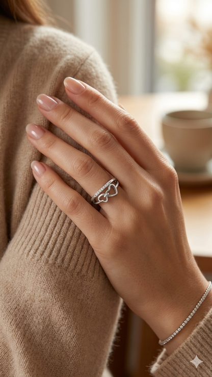 925 sterling silver heart ring
