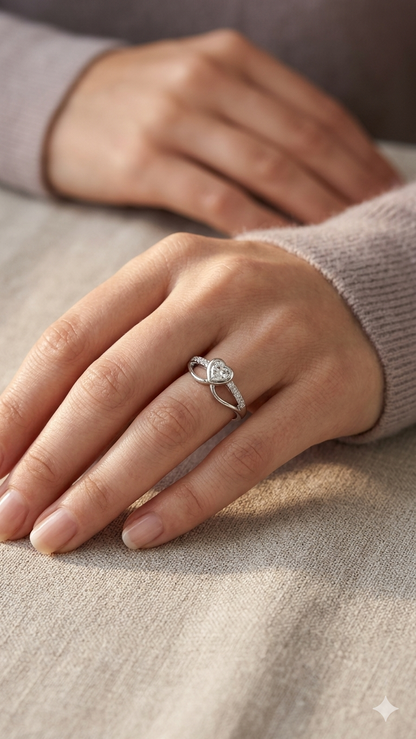 925 sterling silver heart ring