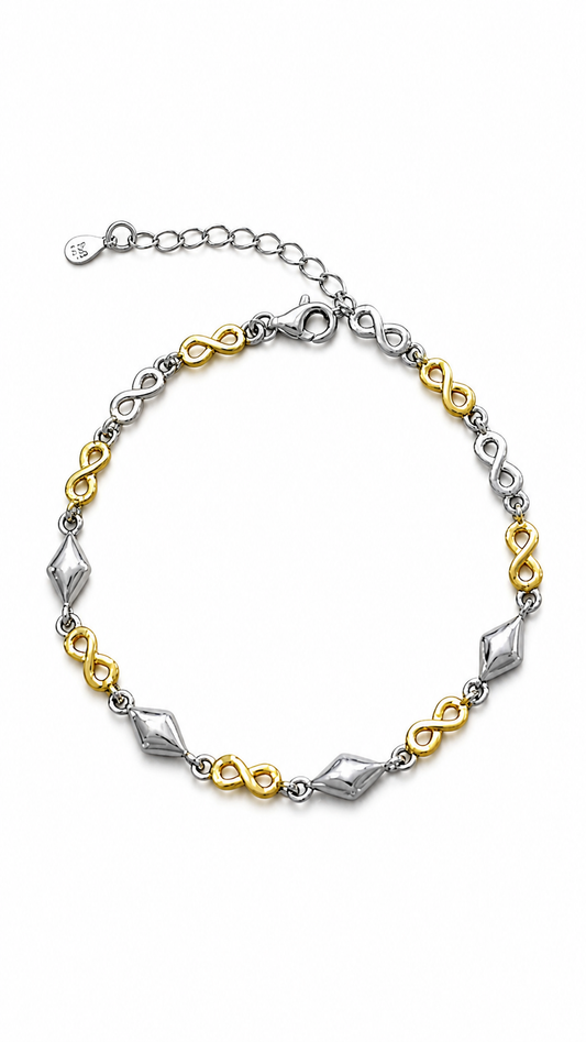 925 sterling silver infinity bracelet