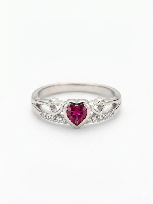 925 sterling silver heart ring