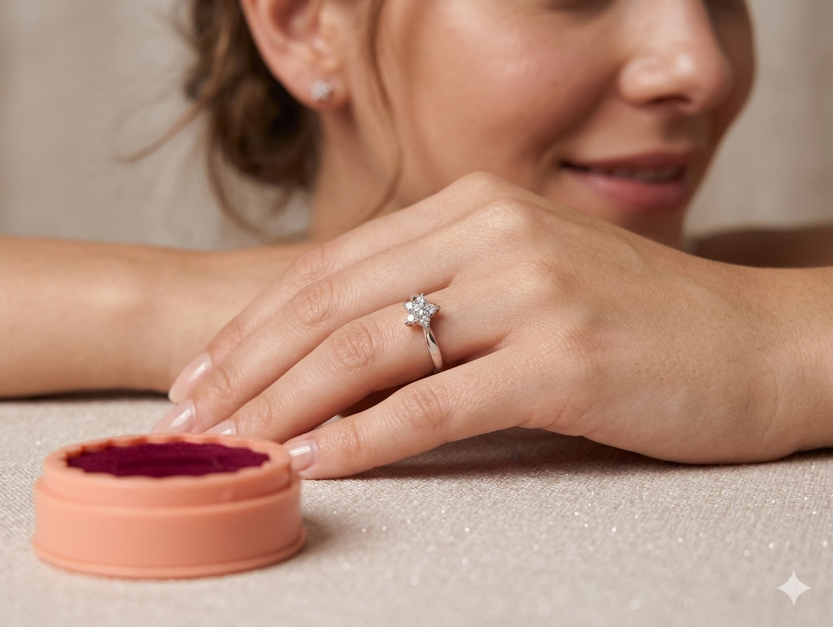 925 sterling silver star ring