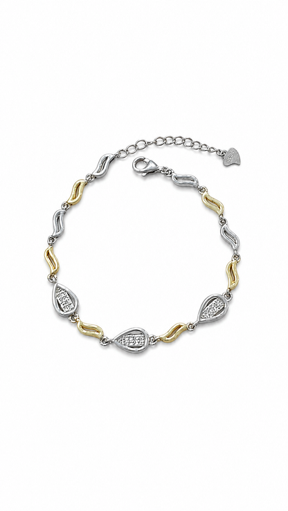 925 sterling silver dew drop bracelet