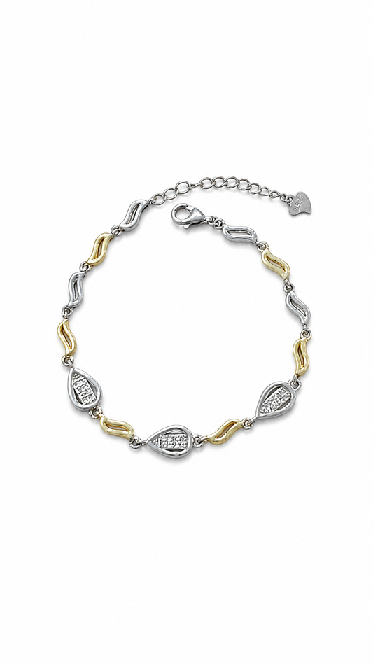 925 sterling silver dew drop bracelet