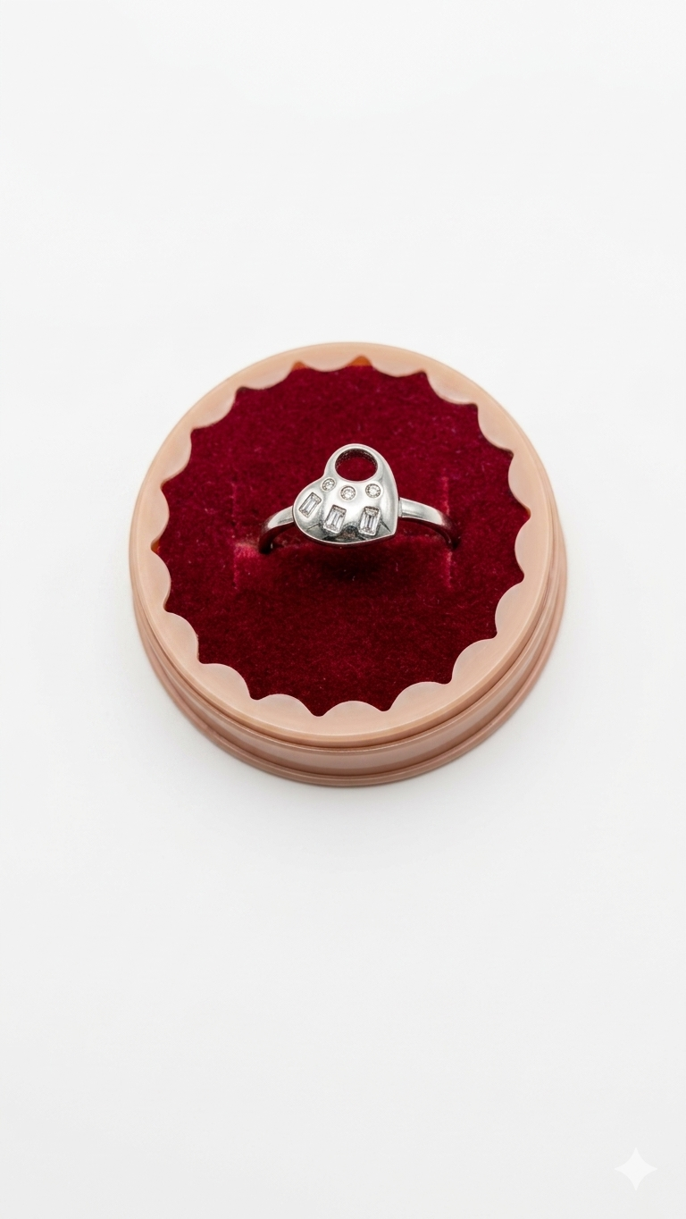 925 sterling silver heart ring