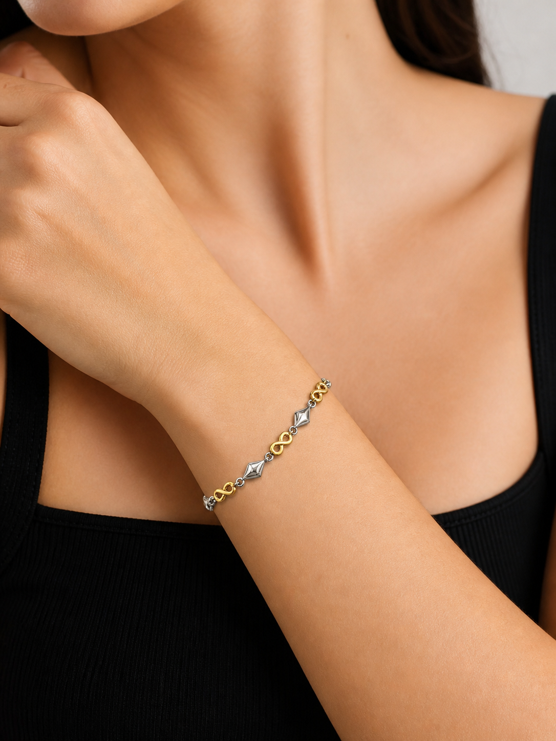 925 sterling silver infinity bracelet