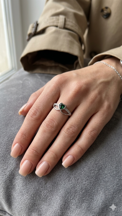 925 sterling silver heart ring