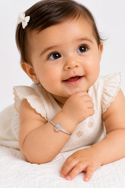 925 sterling silver baby kada bracelet