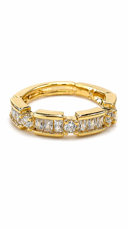 Anti tarnished korean style AD ring