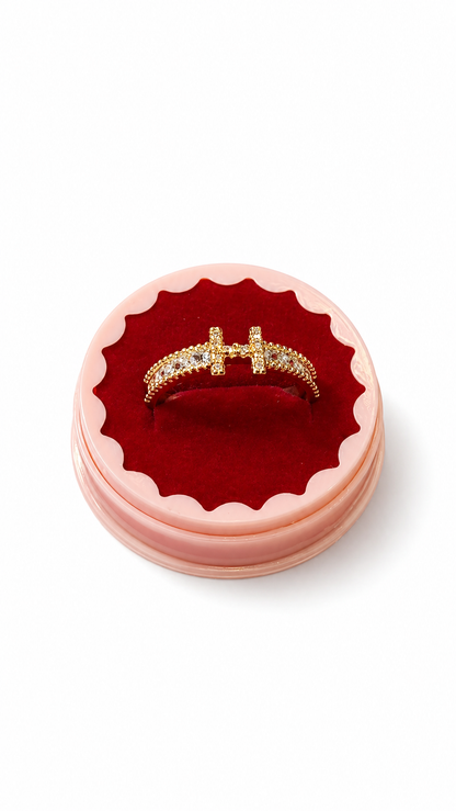 Anti tarnished korean style ring