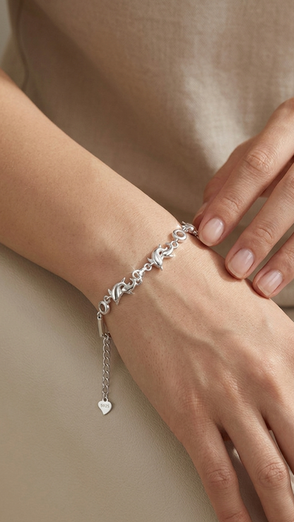 925 sterling silver dolphin bracelet