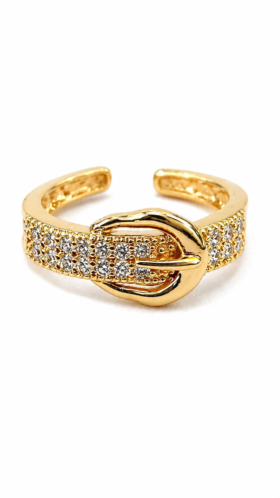 Anti tarnished korean style belt style ring