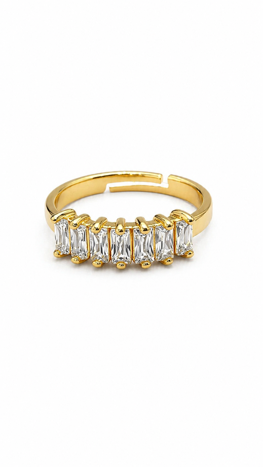 Anti tarnished korean style AD ring