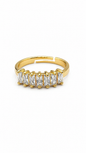 Anti tarnished korean style AD ring