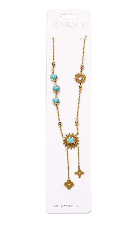 Anti tarnished pendant necklace-chain