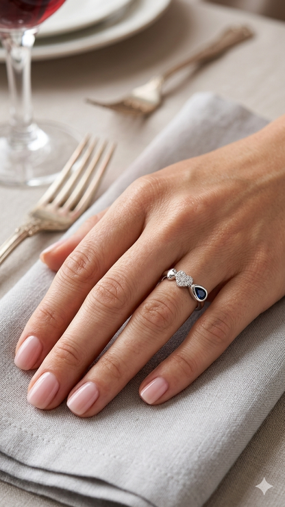 925 sterling silver heart ring