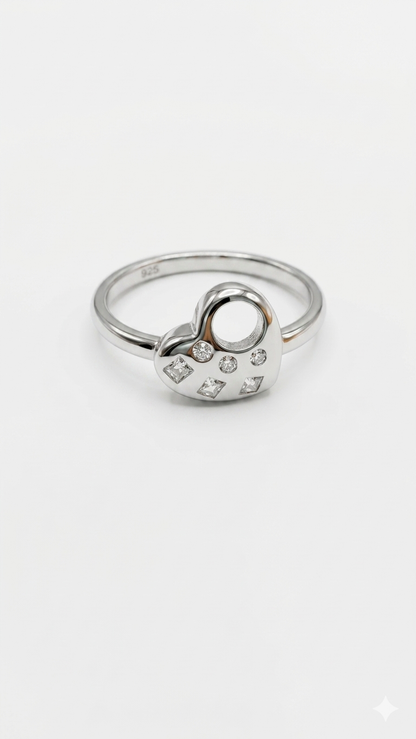 925 sterling silver heart ring