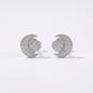925 sterling silver half moon stud earrings