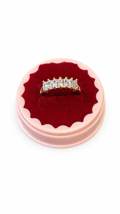 Anti tarnished korean style AD ring