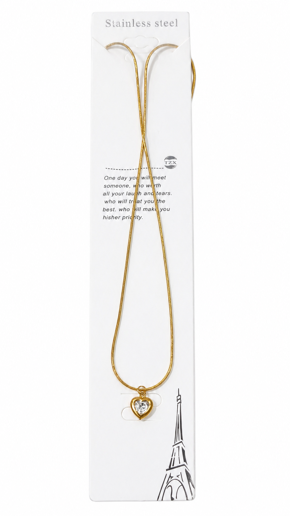 Anti tarnished pendant necklace-chain