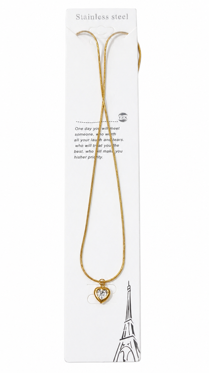 Anti tarnished pendant necklace-chain