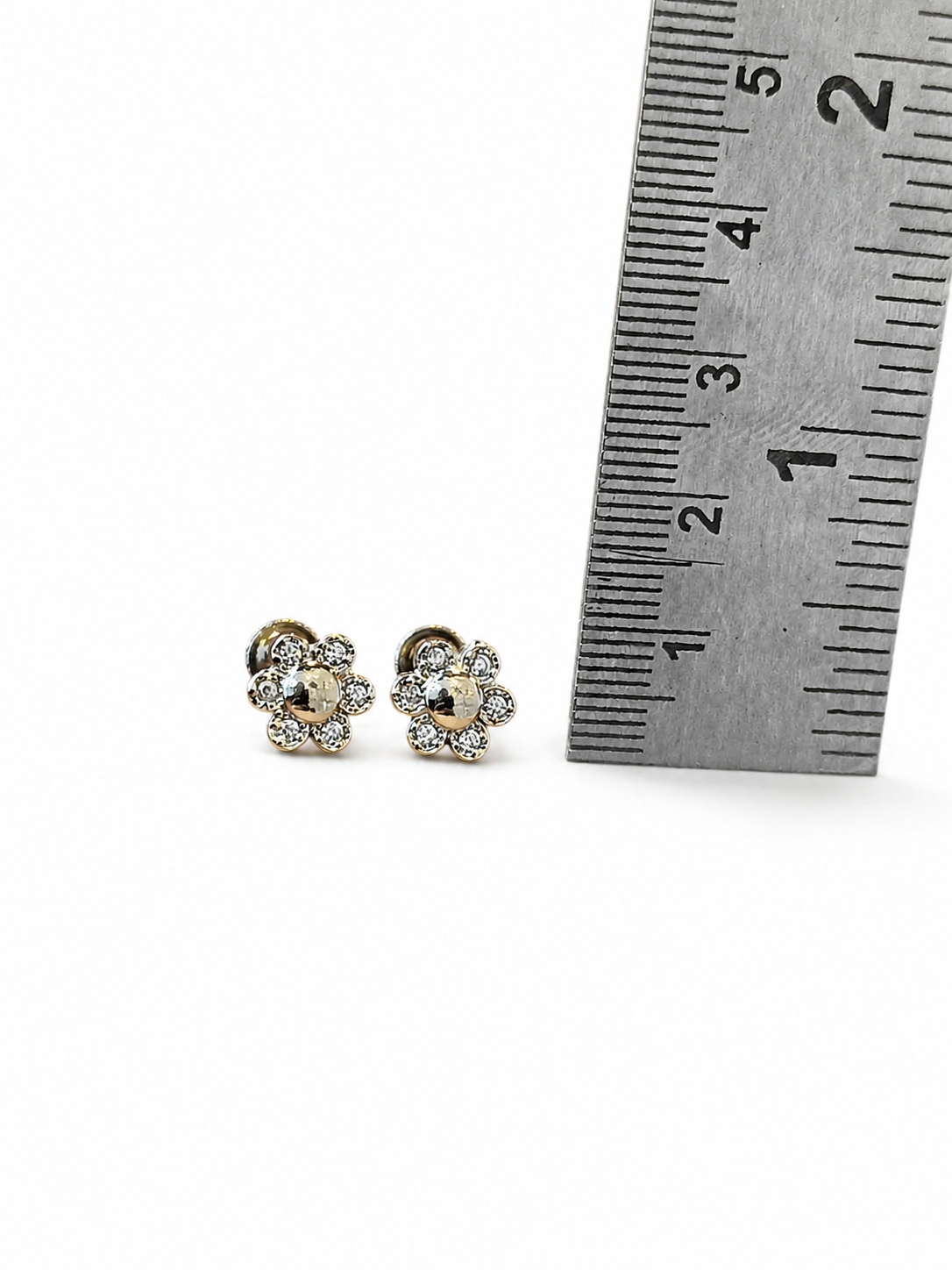 925 sterling silver flower stud earrings