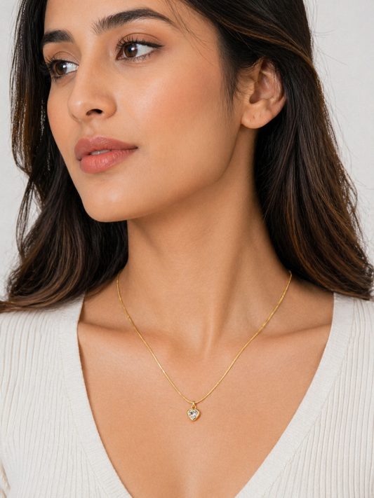 Anti tarnished pendant necklace-chain