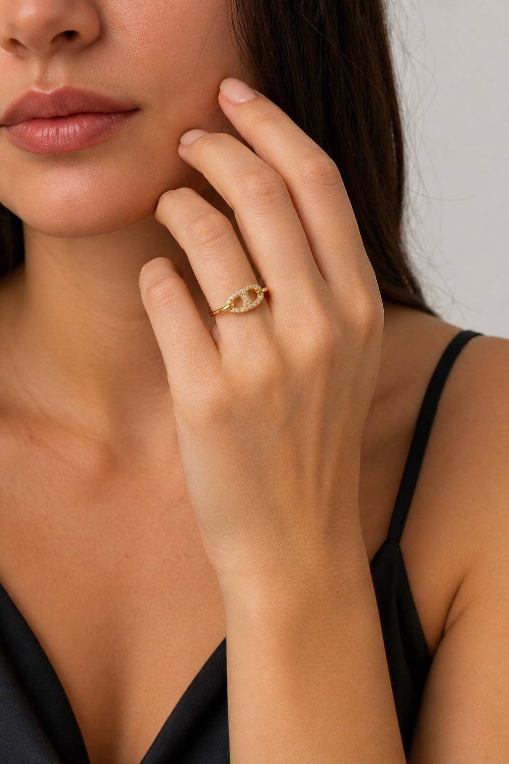 Anti tarnished korean style ring